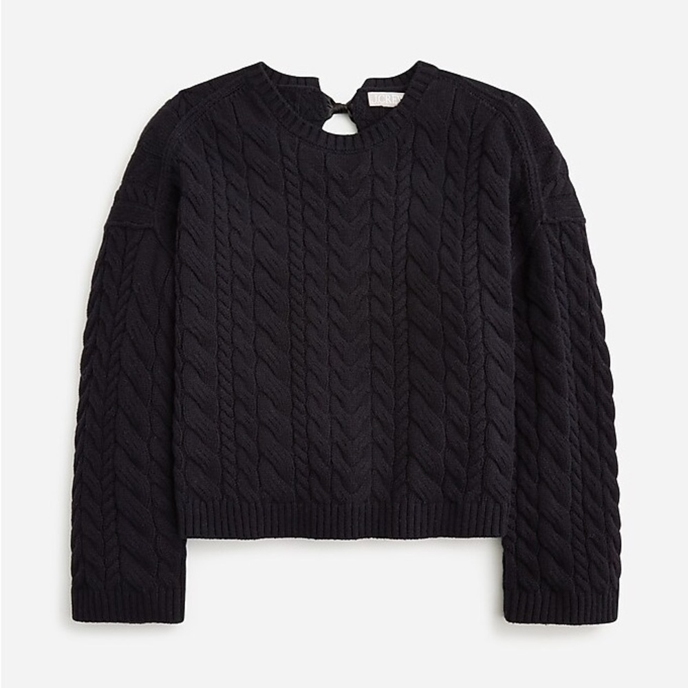 J Crew Tie-back cable-knit sweater BV361